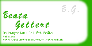 beata gellert business card